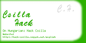 csilla hack business card